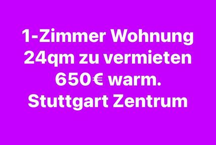 1 Zimmer Wohnung zu vermieten Zentrum Stuttgart